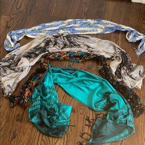Several Women’s Scarfs and Cover Ups